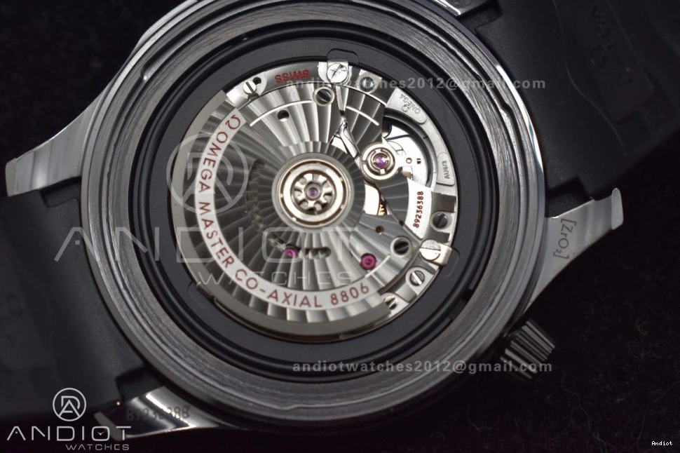 Dial 43.5mm Black Strap Black Best Ceramic 300m Edition Seamaster A8806 Rubber 1:1 Black VSF on 1118